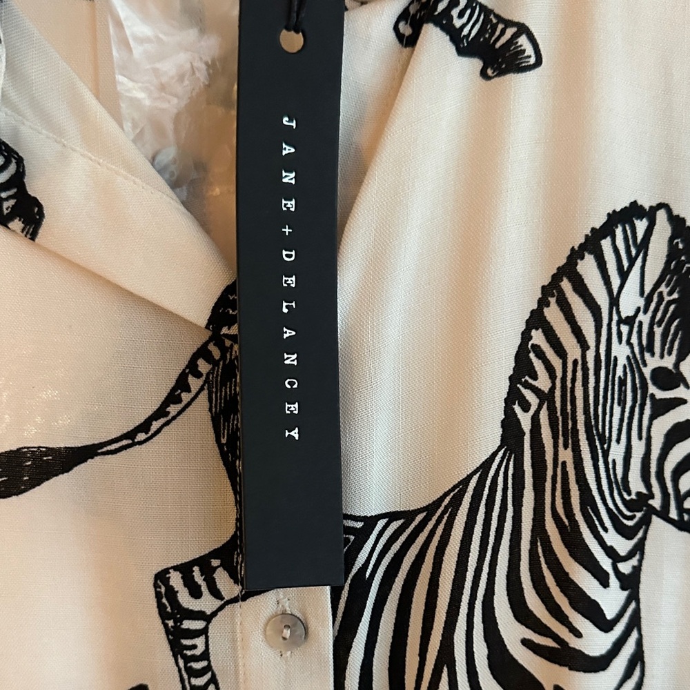 Jane and Delancey Black and White Zebra Print Blouse - Picture 2 of 9
